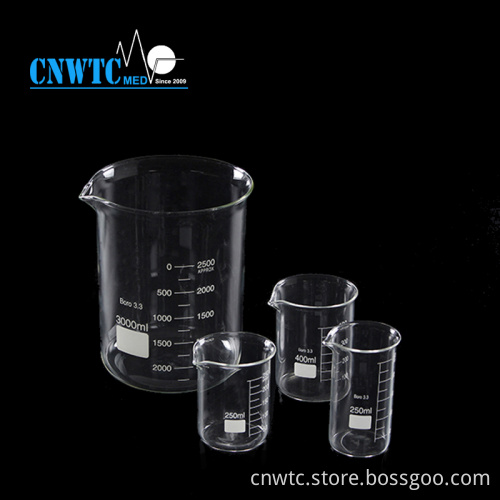 Borosilicate Glass Beakers: Sizes 250ml and 500ml for Laboratory Tests